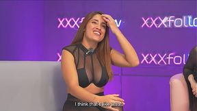 Blonde bombshell Paula Rojas lands a job with a fucking