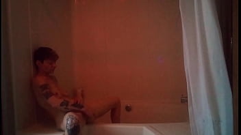 Dildo fucking in shower