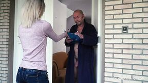 Too naughty light haired Hungarian girl Missy Luv rides strong cock of old man