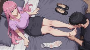 Foot Worship Stories #20: Pink Hime's After-Hours Sock Throne