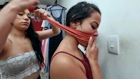 Hands Over Mouth Lesbian Domination Top Babes