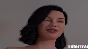 curvy futa gives a maried couple a rough nigh of big cock