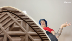 tiny man cleans giantess converse sneakers