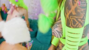 Tattooed Sluts Wild Lesbian Orgy Dildos &mdash;  Costumes &mdash;  Orgasm