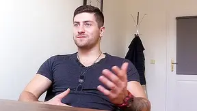 Inked Rocco Takes Hard Ride in Steamy Gay Audition Scene – 18+