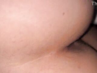 cumming on my sexy stepsister's large booty