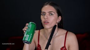 Hailey Gulps Soda 4K (3840x2160) Throat, ASMR