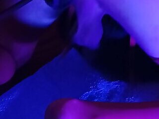 Fucking machine green dildo anal fuck