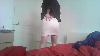 Your crossdresser secretary in her favourite outfit