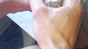 I'm fucking a mannequin with a very delicate hole with my big tattooed dick
