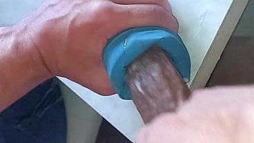 I'm fucking a mannequin with a very delicate hole with my big tattooed dick