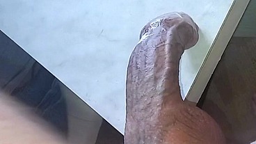 I'm fucking a mannequin with a very delicate hole with my big tattooed dick