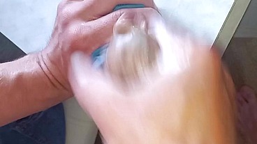 I'm fucking a mannequin with a very delicate hole with my big tattooed dick