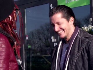 Tattooed redhead with tiny boobs gets her snatch smashed