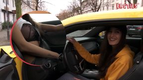 Ersties - Hot joyride with the beautiful Milena in her yellow Camaro