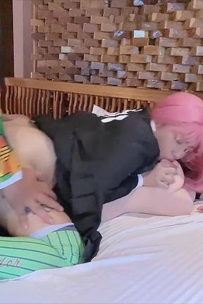 Live Testing Between My Pussy and Our Fuck Doll, the Doll Made Him Cum Hard!