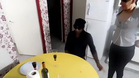 the whore is found in the department and gives her a lesson to educate her 1