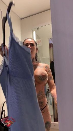 Tattoed Girl in Fitting Room