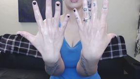 Hand Covered in Spit Spitting