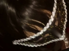 Crossdresser slut sucking black cock POV