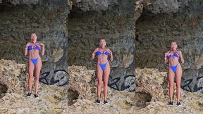 total exhib a la plage je retire mon maillot de bains et j ecarte mes fesses ...