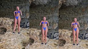 total exhib a la plage je retire mon maillot de bains et j ecarte mes fesses ...