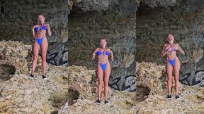 total exhib a la plage je retire mon maillot de bains et j ecarte mes fesses ...