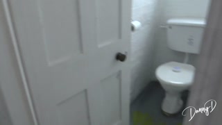 British Blonde Slut Fucked in Restroom