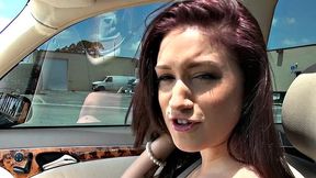 Naiomi Mae gets a hot car fuck and a sloppy handjob from Tyler Steel