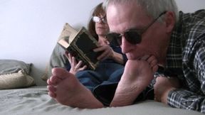 Viviane is reading in bed (mp4)