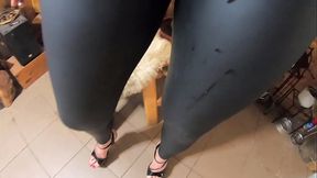 Latina MILF Calla gets messy on her black outfit
