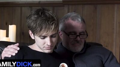 Cute Twink Boy Bar Addison Gets Double Dicked By Hunk Step Grandpa And Perv Step Dad - FamilyDick