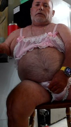 Mark Fletcher wearing Bra n Panty shooting cum everywhere.   Clip 1