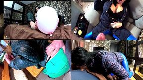leather pants smoking milf. fat cigar anal play, pussy tease & deep masturbation