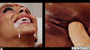 THE QUEEN OF SQUIRT | Double penetration by sex machine | Veronika Leal