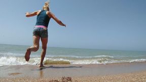 Sexy Lexy Swimming Nude in the Sea on the Beach, Flirting, Posing, Playing with Water and Enjoying Sun&sea!