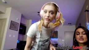 ”DADCRUSH Latin Eliza Ibarra shares stepdaddy cum with teen facial”