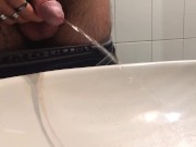 Pissing il mio capo in pizzeria toilet