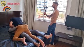 Pierre lets himself be used as a toy to taste Faisul'_s cum BACSTAGE