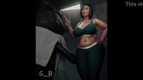 OLDER WOMAN with huge jugs gets into a rousing doggy-style sex game