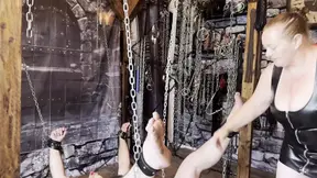 Part one:- Domina Satana and Mistress Izar Humiliates Satana's Piggy.
