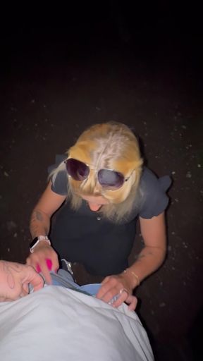 On Tour In A Secluded Parking Lot Outdoor Blowjob Neck Squirt Vibrator Orgasm