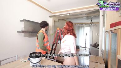 I cheating on my boyfriend with the painter, cum on my face (ITALIAN AMATEUR)