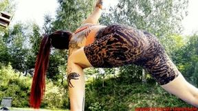 stinking exercising in public park
