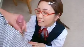 Young Asian Babe Takes Facial on Her Knees - Nerdy Naughty Fun
