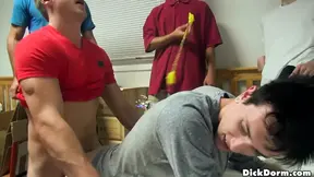 Twink - To Be The Part Of The Fraternity, He Must Bend Over And Get Fucked While Others Watch