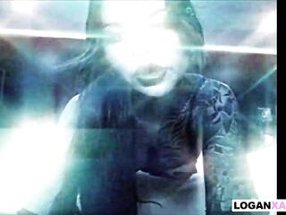 RedHead Emo Baddie Luna Legend Gets Spit Roasted by Logan Xander and Johnny