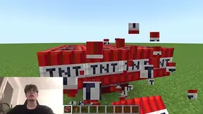 How to build and Blow up a Big Dick from TNT in Minecraft