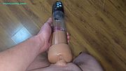 After Orgasm – Pumping My Cock in a Cum-Filled Vacuum Pump