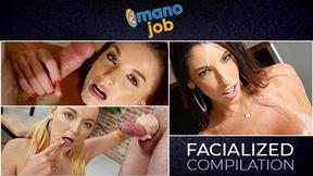 ”Watch these big boobed babes tease my throbbing prick with their soft hands”